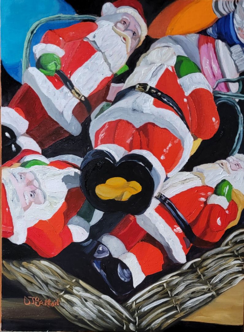 Basket of Santas