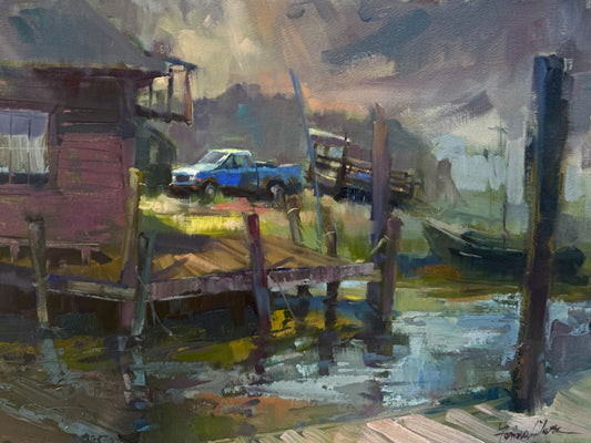 Blue Truck Morning