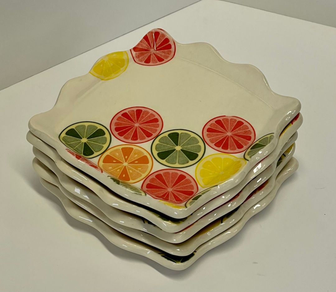 Citrus Appetizer Plates (Set of 5)